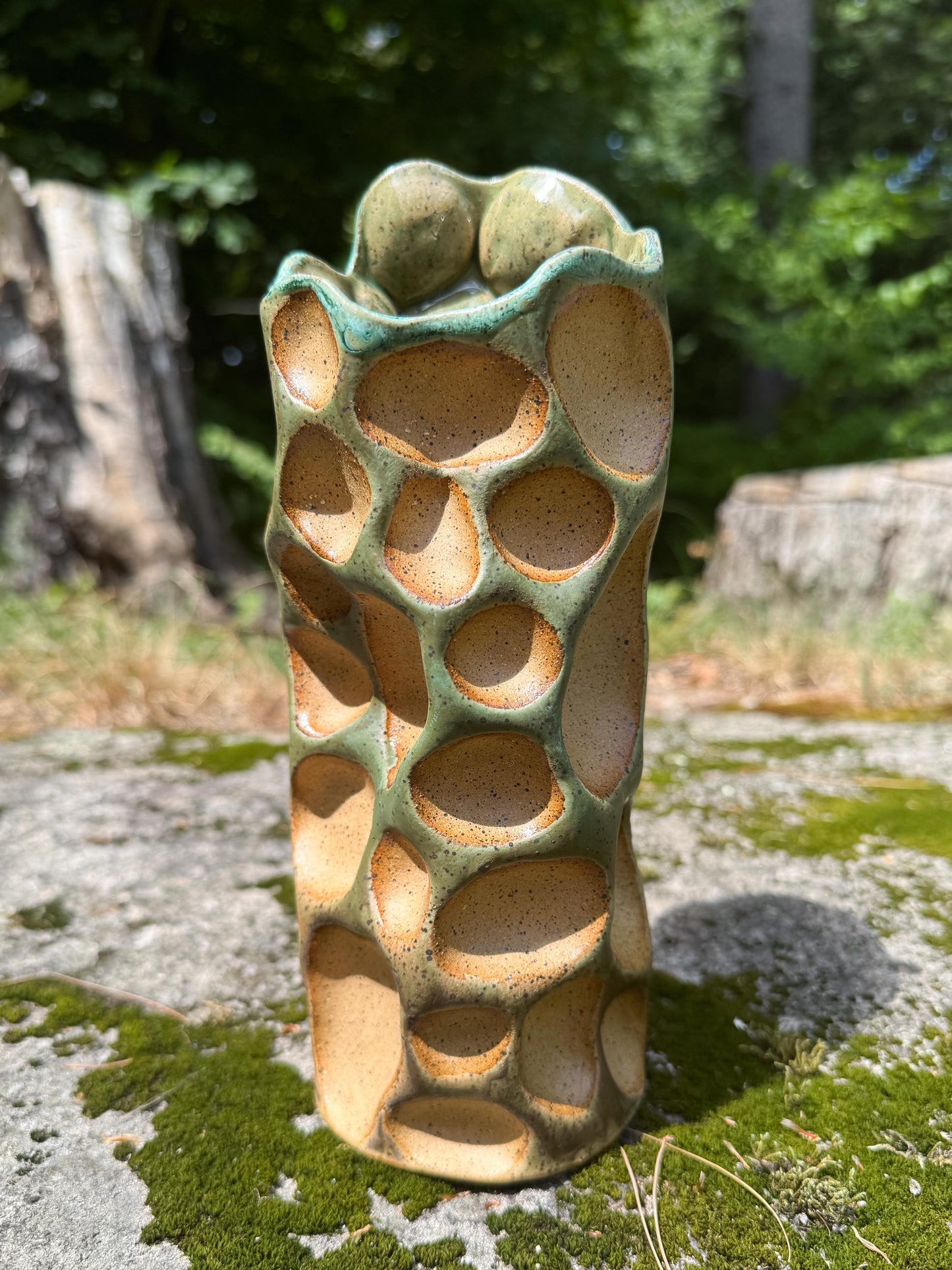 Narrow Tafoni Vase